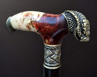 Walking Cane Walking Stick Burl Handle Wooden Hand-Carving Wood Reed Cane Wooden Handmade Cane Stick Accessories CANE STICK D57