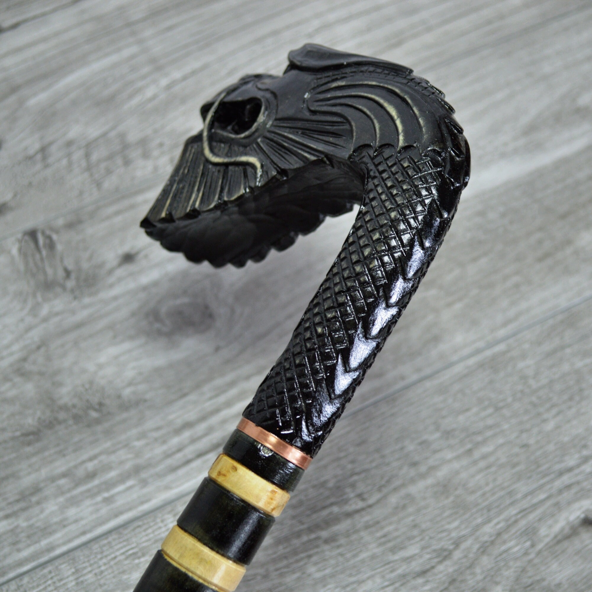 Bastones bastones de madera caña caña madera tallado a mano | Etsy