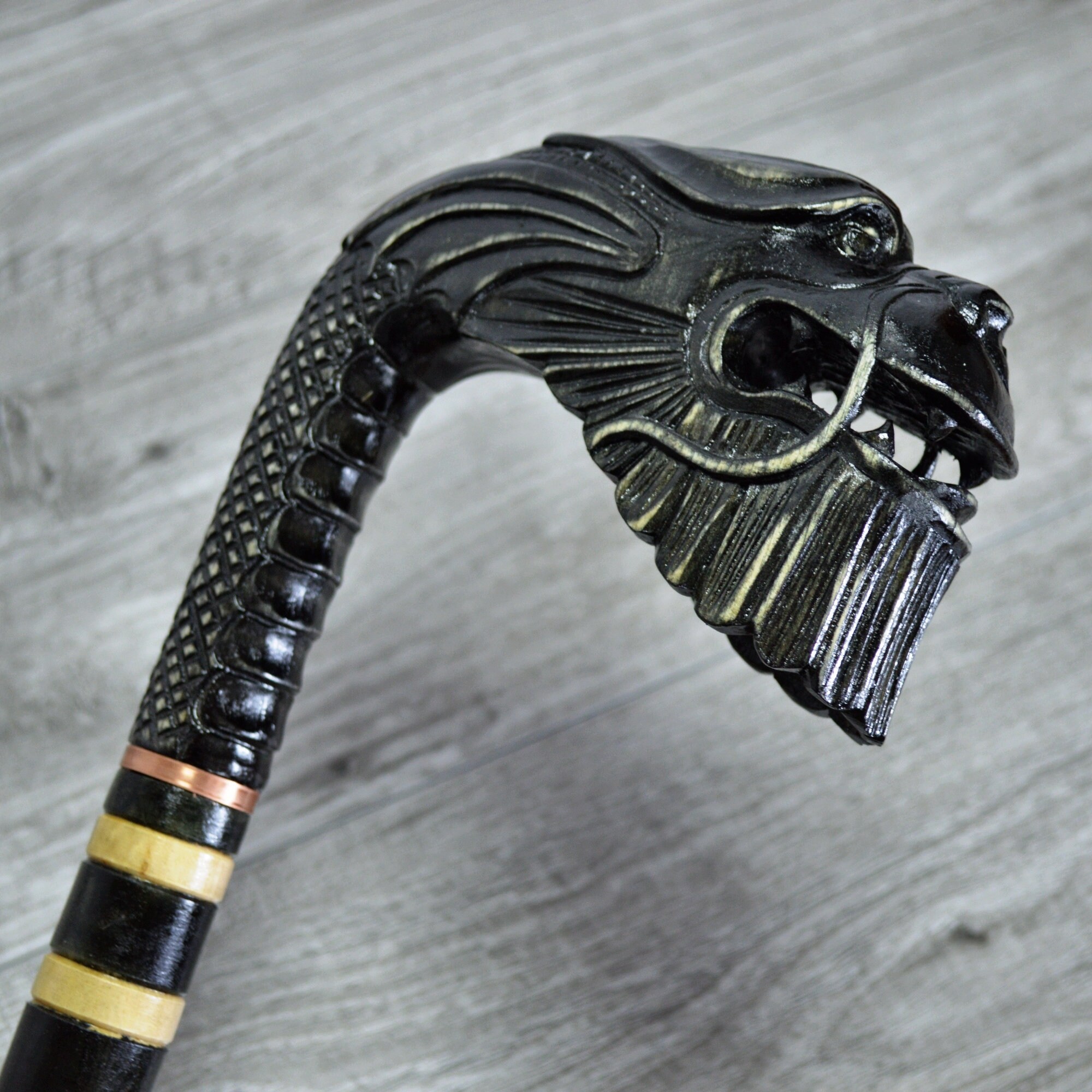 Bastones bastones de madera caña caña madera tallado a mano | Etsy