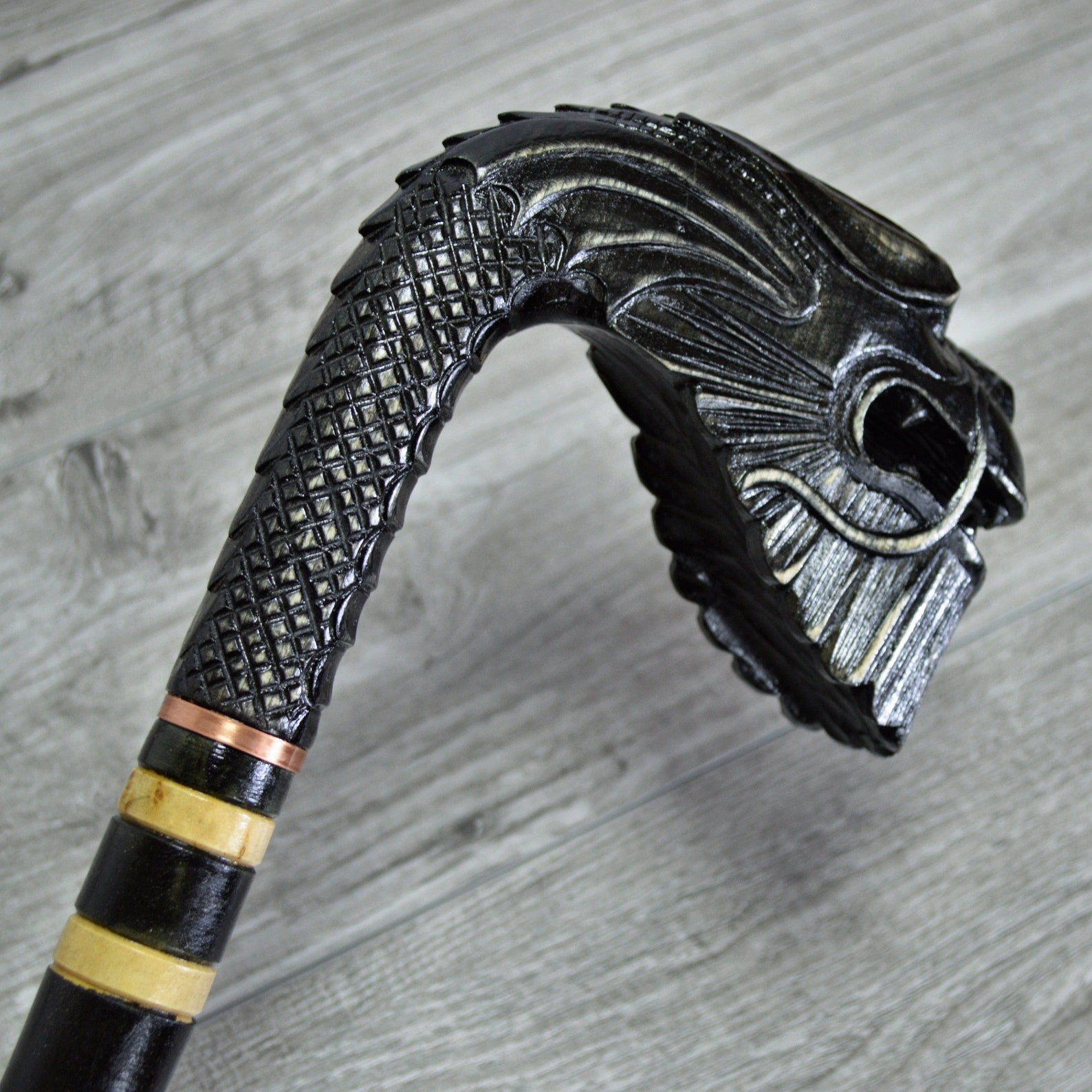 Bastones bastones de madera caña caña madera tallado a mano | Etsy