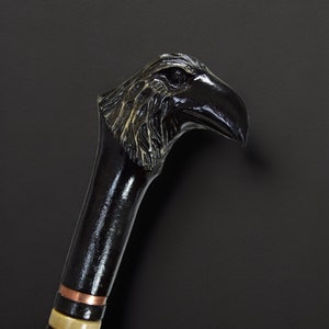 Canes Walking Sticks Wood Reeds Cane Wooden Hand-Carved Carving Handmade Cane Stick Accessories ( Raven )