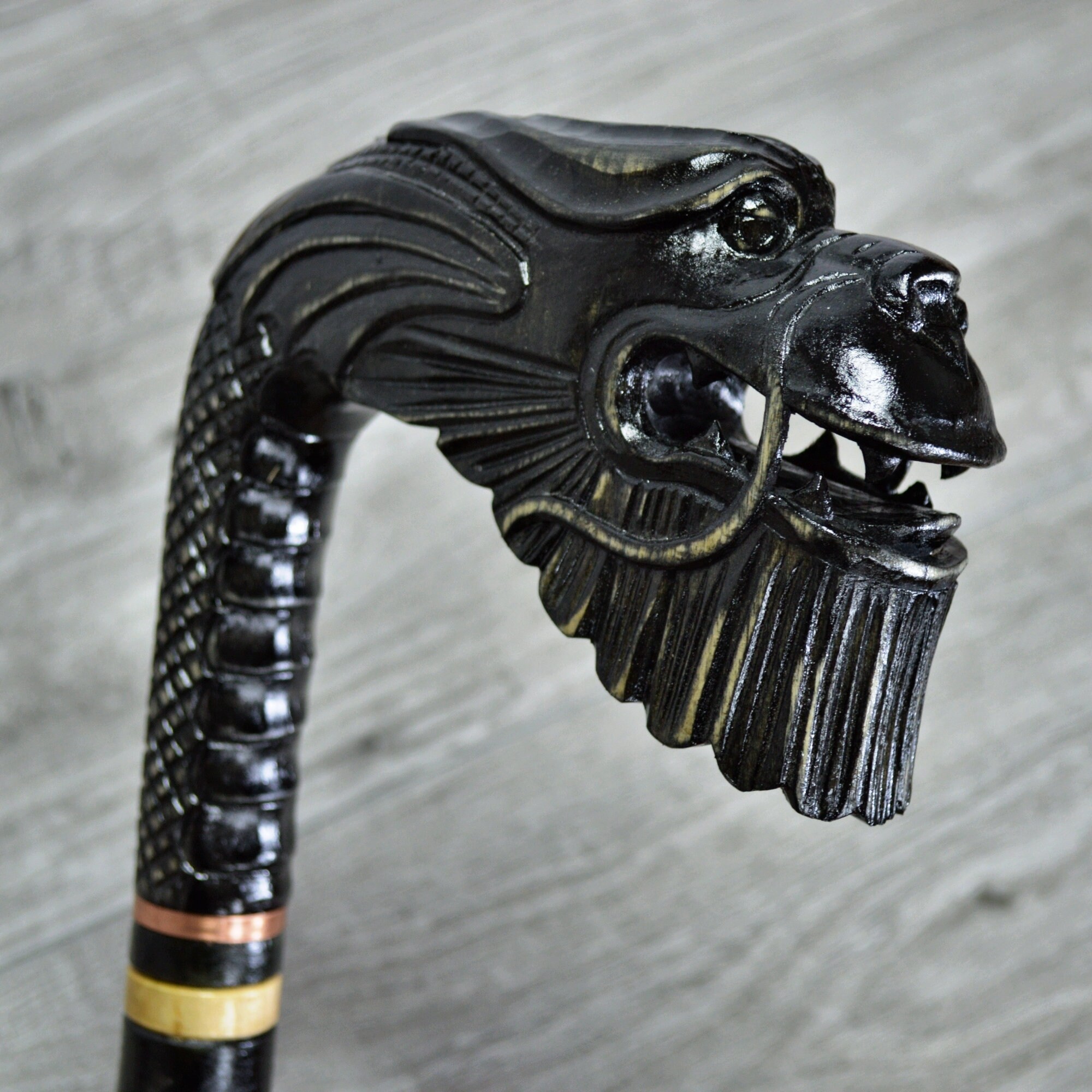 Bastones bastones de madera caña caña madera tallado a mano | Etsy