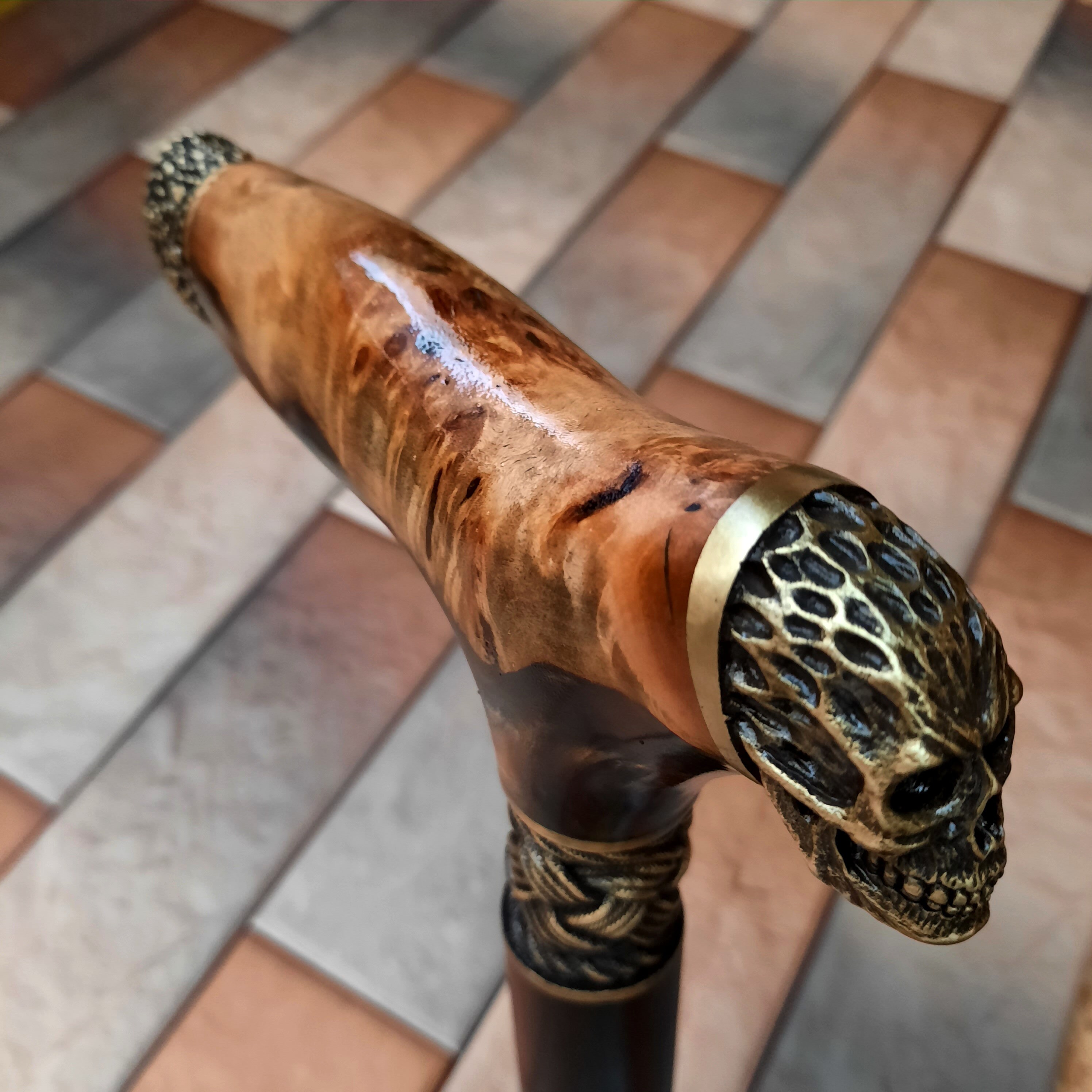 CANE STICK D71 Cane Walking Stick Hybrid Burl-acrylic Handle | Etsy