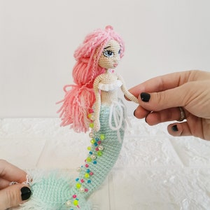 Mermaid Doll Crochet Pattern - Beautiful Amigurumi Doll - Princess of the Sea