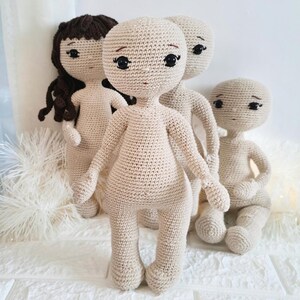Crochet Doll Body Pattern 12 inch Amigurumi Base PDF Tutorial Wired Doll Foundation