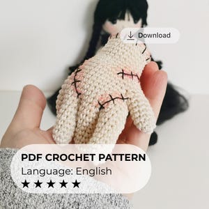 Patrón de mano de crochet: juguete amigurumi espeluznante y adorable