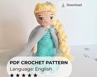 Gehaakt Elsa-pop amigurumipatroon - Maak je eigen magie pdf-download