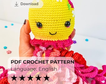 Patrón de pulpo de crochet
