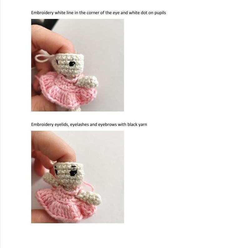 Amigurumi Rabbit Pattern Easter Bunny Crochet Keychain PDF Animal Stuffed Toy Small Plushie Ornament image 9