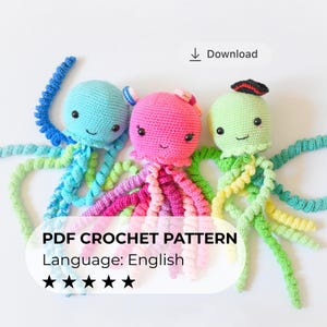 Gehäkelte Amigurumi-Oktopus-Anleitung - DIY Spielzeug (PDF-Anleitung)