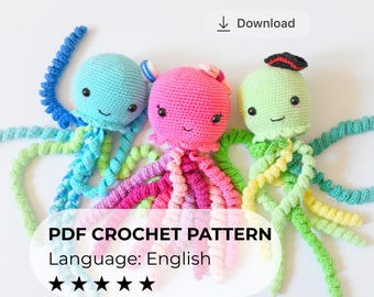 かぎ針編みのタコ編みぐるみパターン：LilCrochetLove（PDFパターン