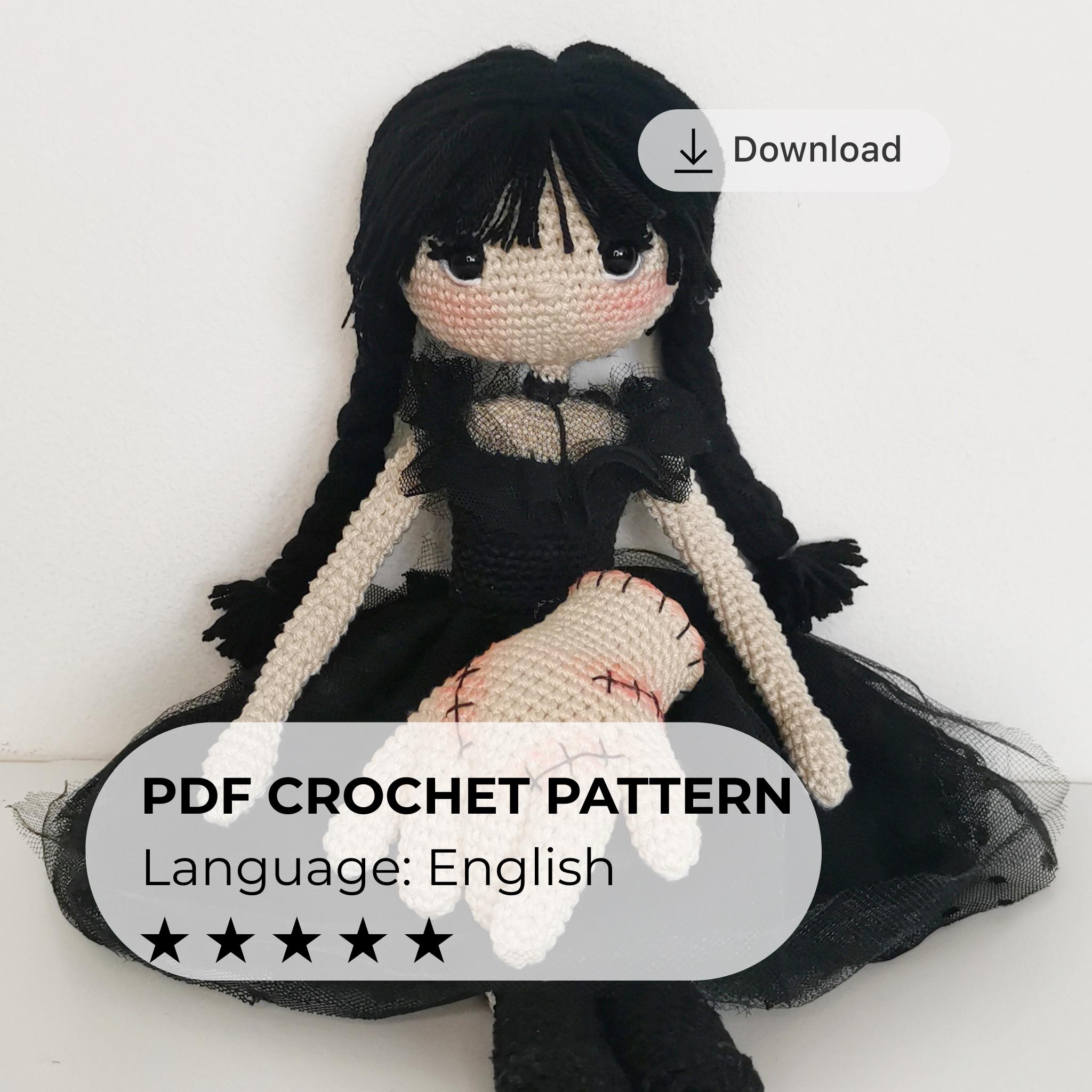 34 Goth Crochet Patterns for Dark, Witchy, and Alternative Makes 5 Gothic Girl and Hand Amigurumi Crochet