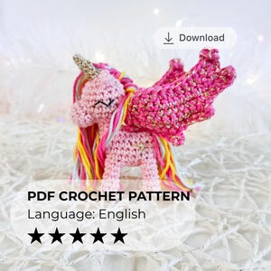 Easy mini unicorn crochet pattern Last minute gift
