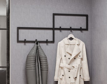 Endi- industrial wall hanger for coats, made of steel. Industrieller Wandhalter aus Stahl, loft. Various colors and sizes.