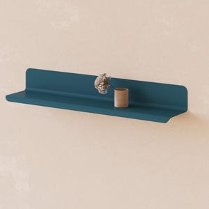 Minimalist hanging shelf - black metal, wall shelf for displaying plants, books, keys - modern storage solution