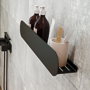 Black Shower Shelf, Bathroom Shelf, Floating Shelves, Minimalist, Industrial, Alternative to KIMI Shower Cart