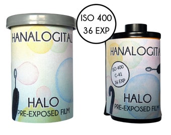 HANALOGITAL HALO Voorbelichte filmeffectfilm 35 mm Kleur Lichtlekcamera Kleinformaat film Analoge camera Experimentele fotografie Voorbelichting