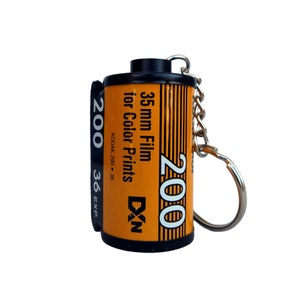 Keychain Film Canister Film Cartridge 35mm Small Picture Film Analog Camera Hanalogital Pendant Keychain Gift Films Kodacolor 200 Fuji