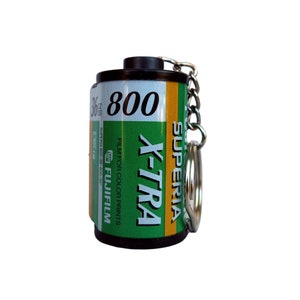 Keychain Film Cartucho de película de cartucho 35mm Película de imagen pequeña Cámara analógica Colgante Hanalogital Llavero Películas de regalo Fujicolor X-TRA 800