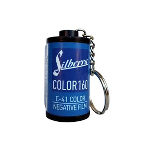 Keychain Film Canister Film Cartridge 35 mm Small Picture Film Analog Camera Hanalogital Pendant Keychain Gift Films Silberra Color 160