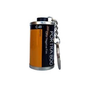 Llavero Película Cartucho de película de cartucho 35 mm Película de imagen pequeña Cámara analógica Colgante Hanalogital Llavero Películas de regalo Kodak Portra 800