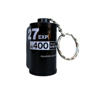Keychain Film Canister Film Cartridge 35mm Small Picture Film Analog Camera Hanalogital Pendant Keychain Gift Films Fuji Kodak ISO 400