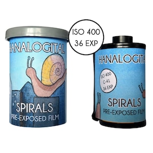 ESPIRALES HANALOGITAL Película preexpuesta Película de efecto Cámara de fuga de luz de 35 mm Película de 35 mm Cámara analógica Fotografía experimental Preexposición