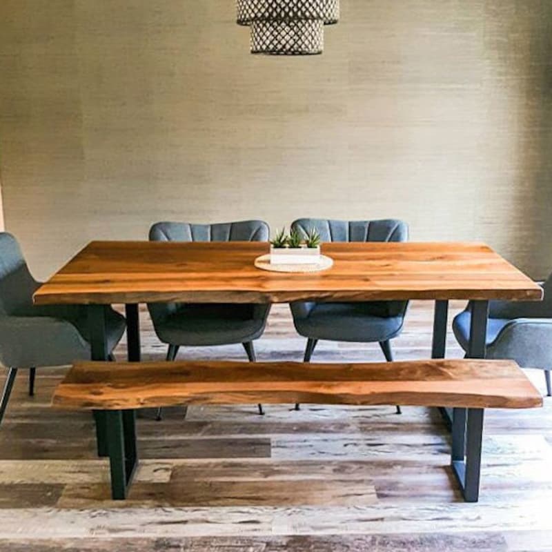 Rustic Wood Dining Table - Etsy