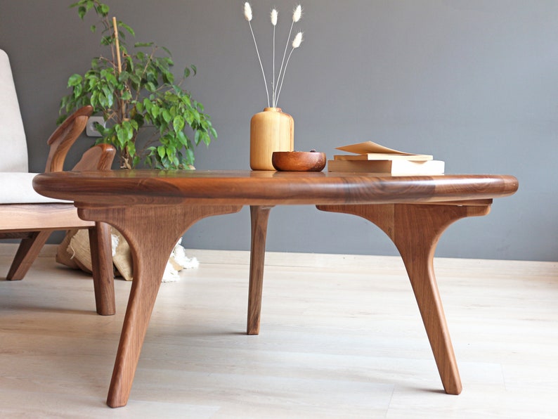 walnut wood sofa table