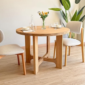 Rustic Round Dining Table , Wooden Round Table , Farmhouse Dining Room Table , Reclaimed Wood Table , Custom Table for Kitchen