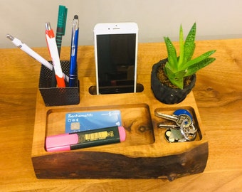 Wooden Desk Accessory / Wooden Desk Organizer