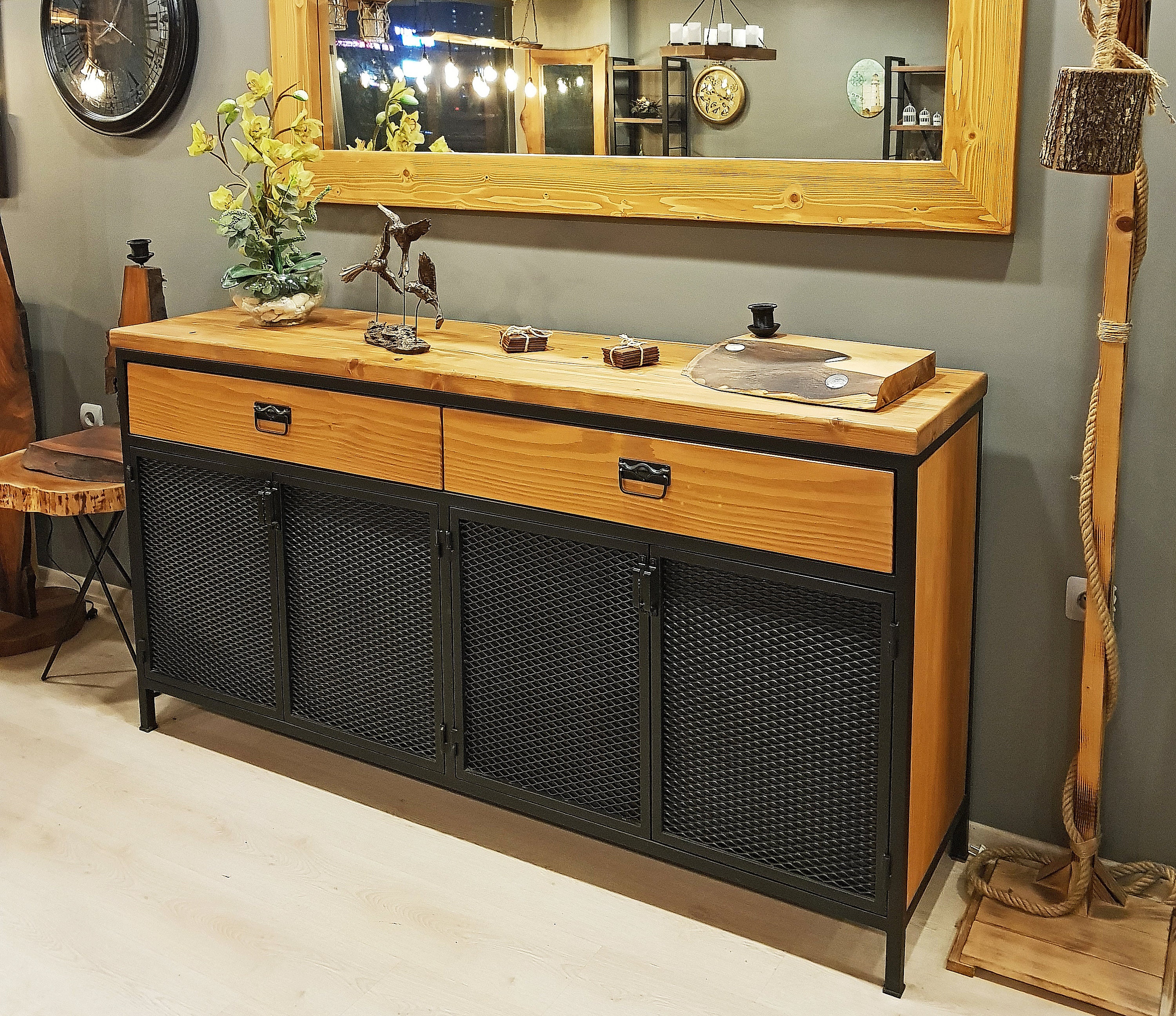 Metal frame sideboard discount