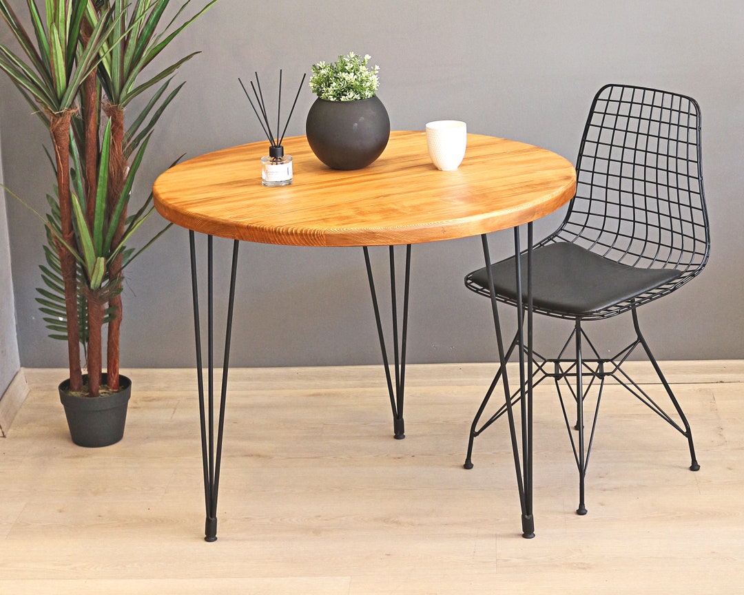 Round Kitchen Table Reino / Small Dining Table / Solid Wood Kitchen