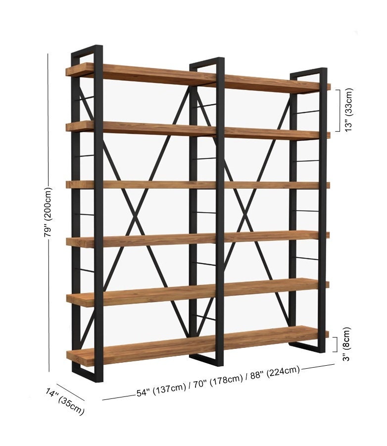 Librería / estantería en madera natural - Hurtado - Albani