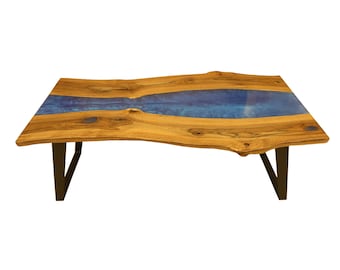 Walnut Epoxy Coffee Table / Resin CoffeeTable / River Epoxy Table / Wooden Epoxy Coffee Table / Handmade Custom Order
