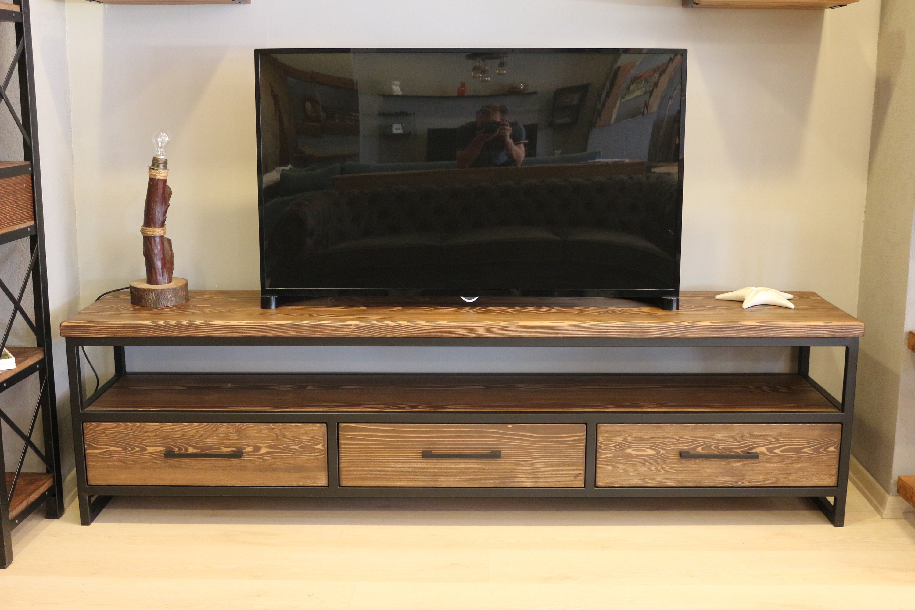 Oyama solid wood tv stand online