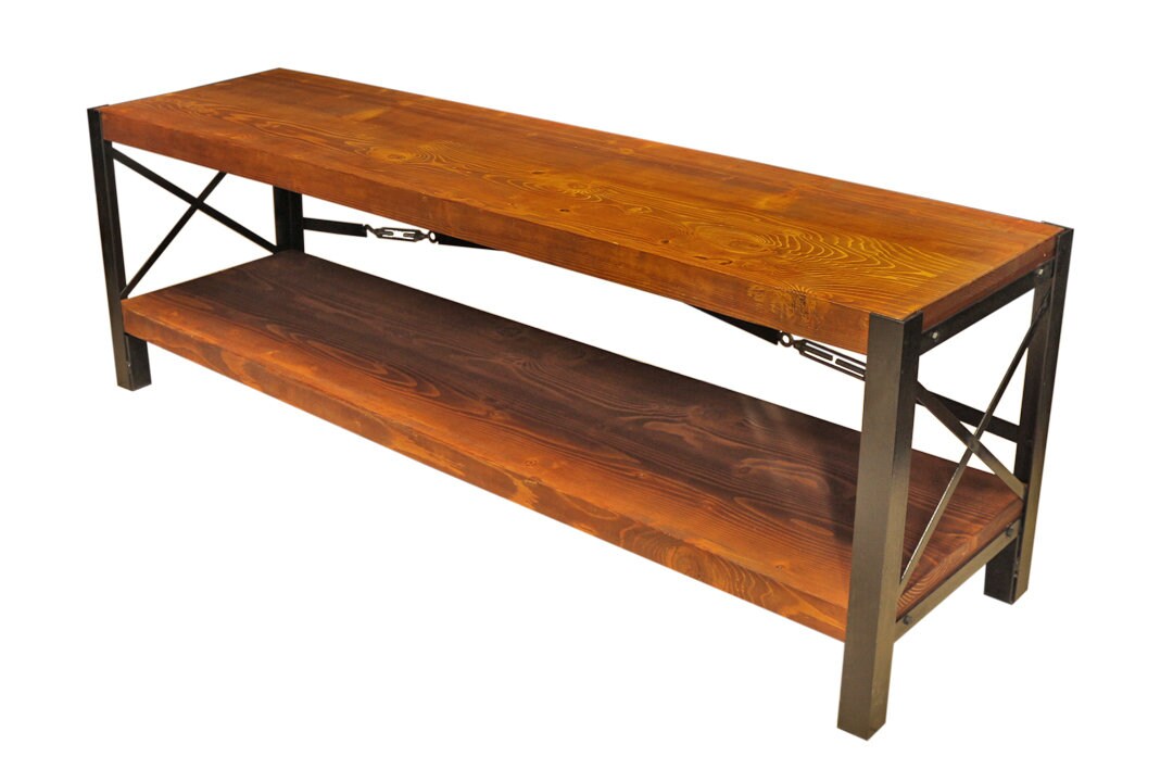 Wooden Tv Stand Cross / Solid Wood and Metal Tv Stand / Etsy