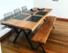 Solid Wood Dining Table - Handmade Custom Table / Modern Farmhouse Table / Kitchen Table with Metal Legs 