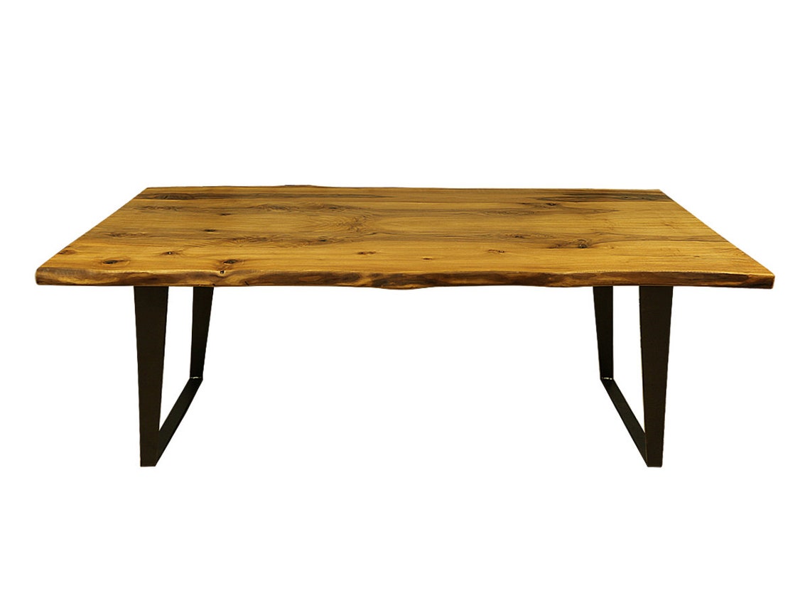 Walnut Solid Wood Dining Table Alaca / Live Edge Wood Table Etsy