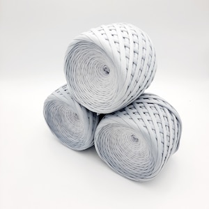 Tshirt ombre  yarn, gradient yarn, Hand dyed tsyarn, Trapillo, Crochet yarn, Jersey yarn for bags, baskets, carpets, Macrame, Gray color