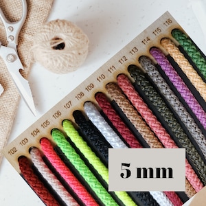 Macrame cord 5 mm. Macrame rope. Crochet rope. Polyester cord. Rug yarn. Crochet basket yarn. Knitted cord. Braided rope. 200 meters.