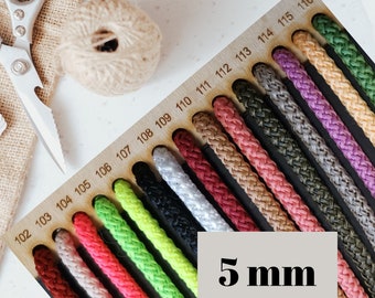 5mm Polyester Macrame Cord: Braided Crochet Rope, 218 Yards