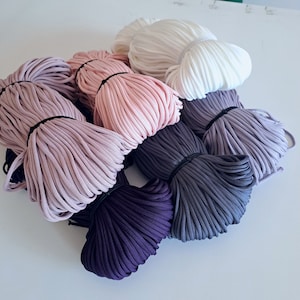 Macrame cord 4 mm. Knitting cord. Crochet rope. Macrame rope. Textile rope. Polyester yarn, Braided rope. bracelets cord, Polyester rope