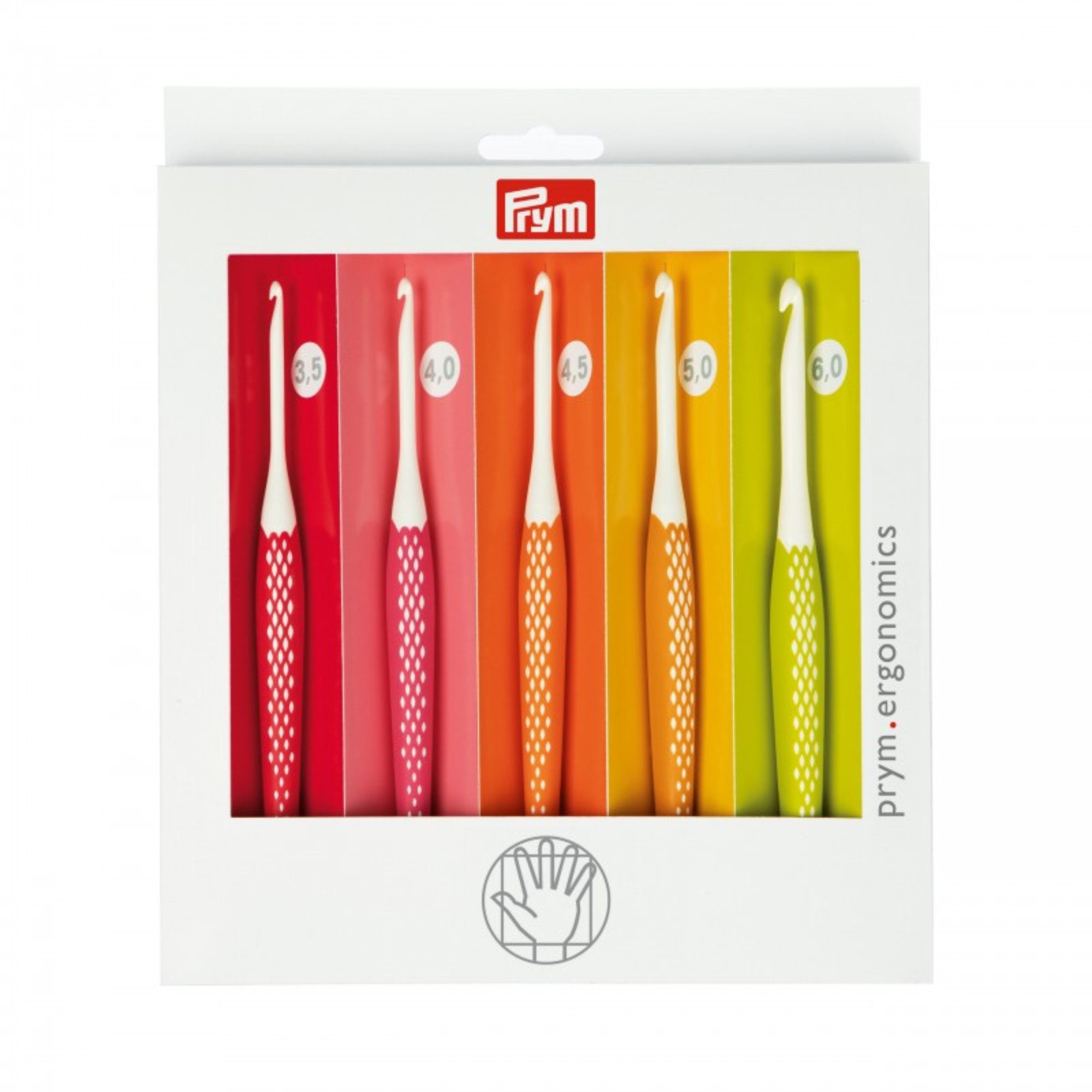 Prym Crochet Hook Set. Ergonomic Hooks, Size 3.5-6 Mm. Wool Crochet ...