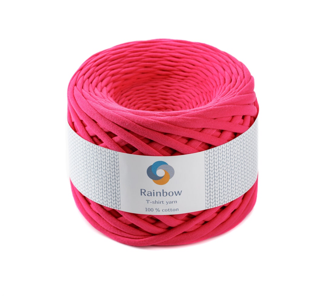 Tshirt Crochet Yarn . Knitted Cotton Yarn, Bulky Yarn, Trapillo Yarn