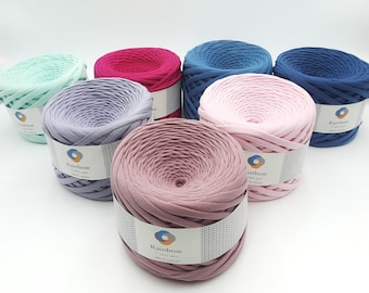 Tshirt crochet yarn. Cotton yarn, Jersey Yarn , Ribbon yarn,Yarn for bags, Basket yarn, Rug yarn, Chunky yarn, Fabric knitting yarn, Textile