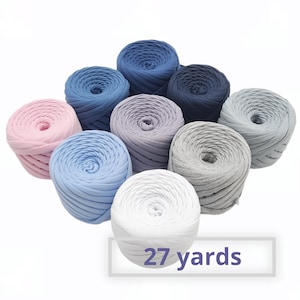 Tshirt crochet yarn. Crochet yarn for baskets, carpets, bags ,Chunky yarn. Knitting chunky yarn. Textile yarn. T-shirt yarn 25 m and more