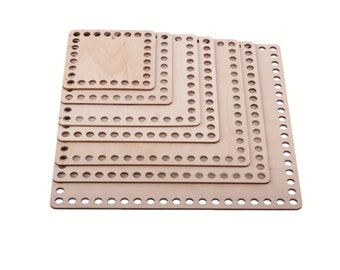 Square Wooden Basket Bottom: Crochet Base, Plywood, DIY Supplies
