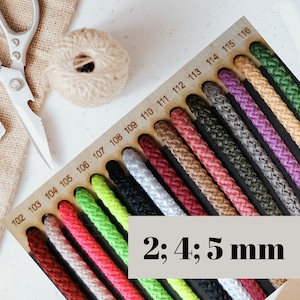 Macrame cord. Crochet rope. Macrame cord. Polyester cord. Rug yarn. Crochet basket yarn. 218 yards(200 meters). 2 mm; 4 mm; 5 mm