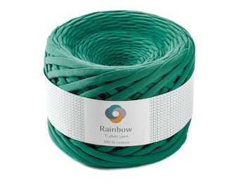 Evergreen Cotton T-Shirt Yarn: Chunky Bulky Crochet, Knitting (100m)